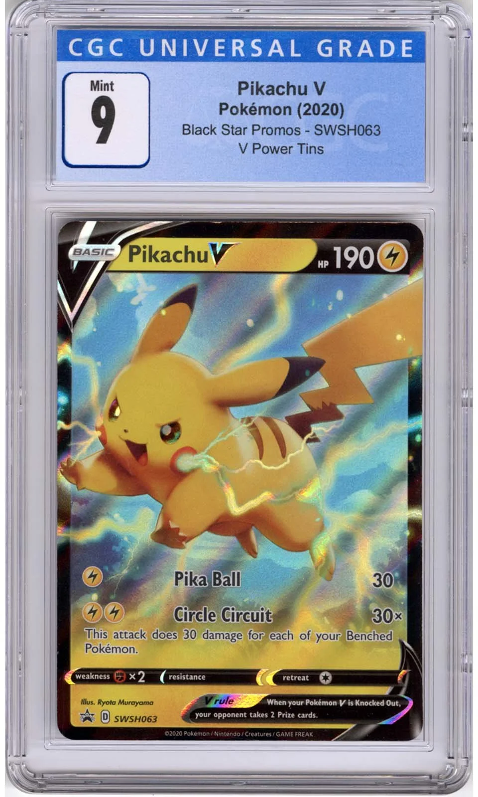 Pikachu V Sword & Shield: Black Star Promo SWSH063 — Stone Town
